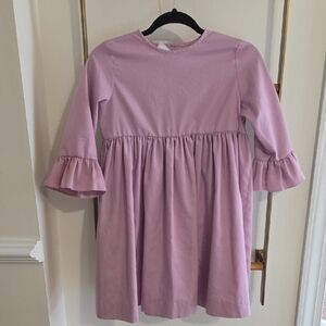bella bliss Girls' Lavender Ruffle-Sleeve Knit Dress